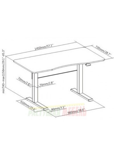 Ergosmart Air Desk стол пневматический